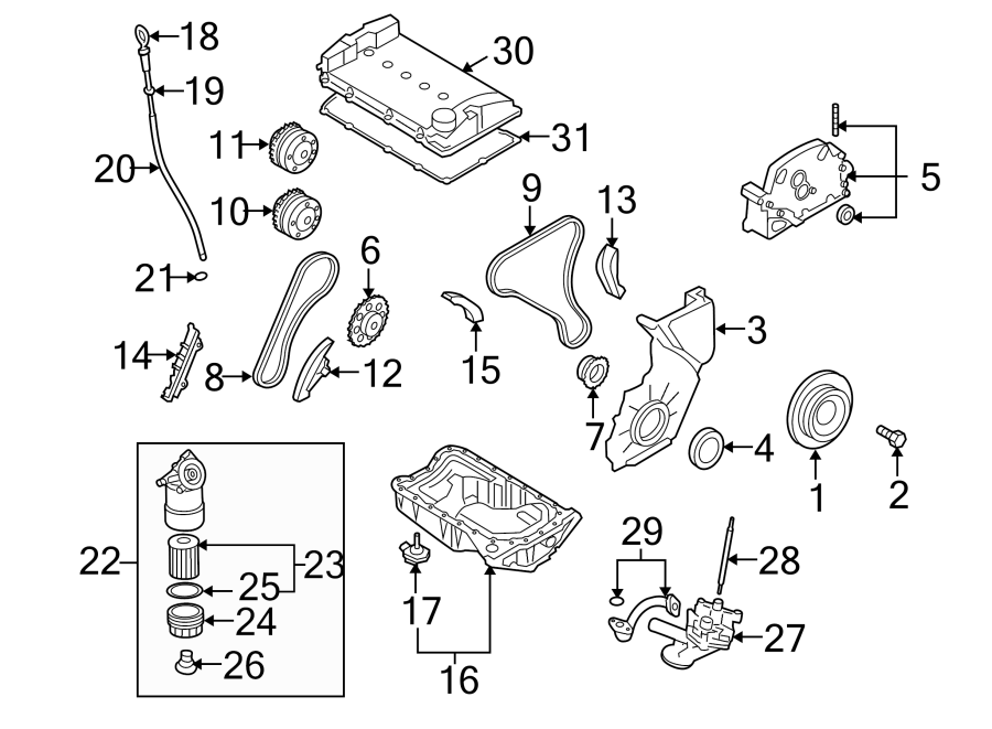 Diagram ENGINE / TRANSAXLE. ENGINE PARTS. for your 2013 Porsche Cayenne  S Hybrid Sport Utility 