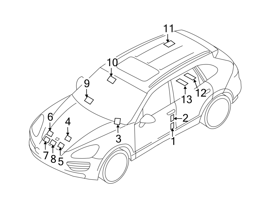 Diagram Information labels. for your 2016 Porsche Cayenne   