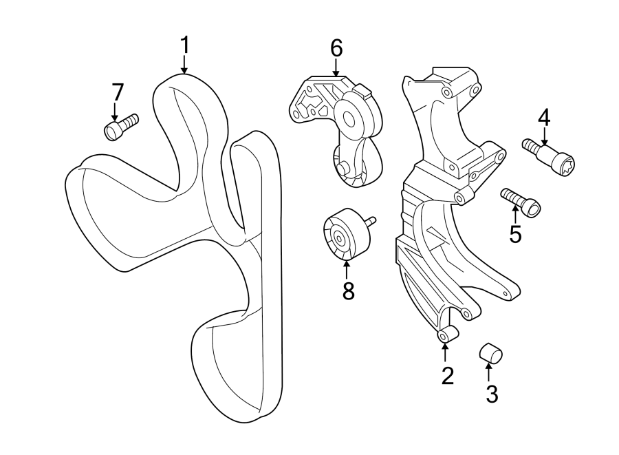 Diagram BELTS & PULLEYS. for your 2014 Porsche Cayenne  Diesel Platinum Edition Sport Utility 