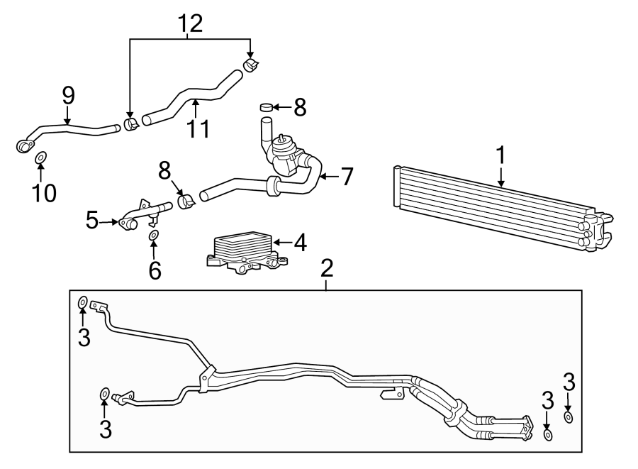 Diagram TRANS OIL COOLER. for your 2006 Porsche Cayenne   