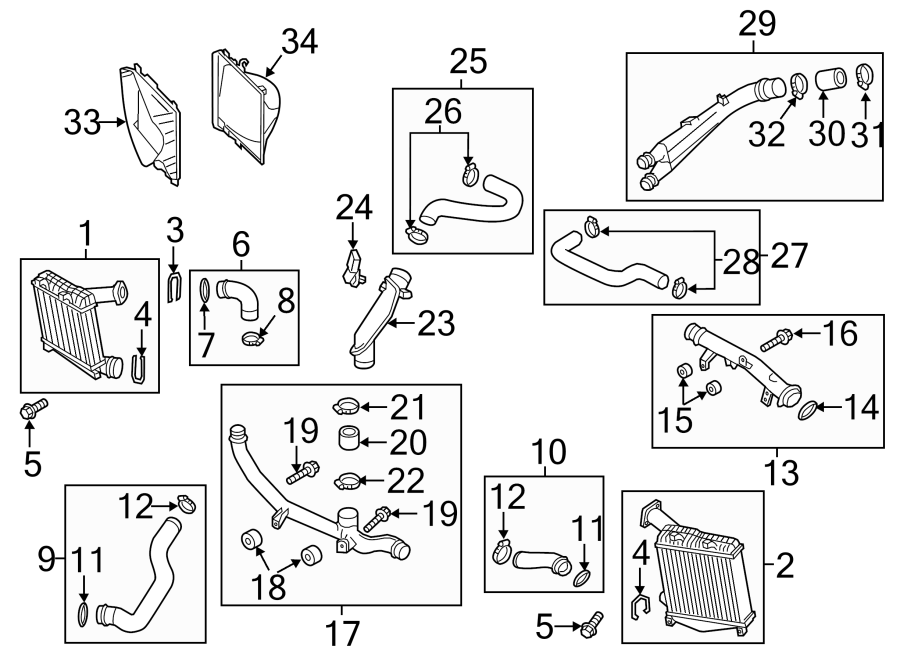 Diagram INTERCOOLER. for your 2019 Porsche Cayenne   