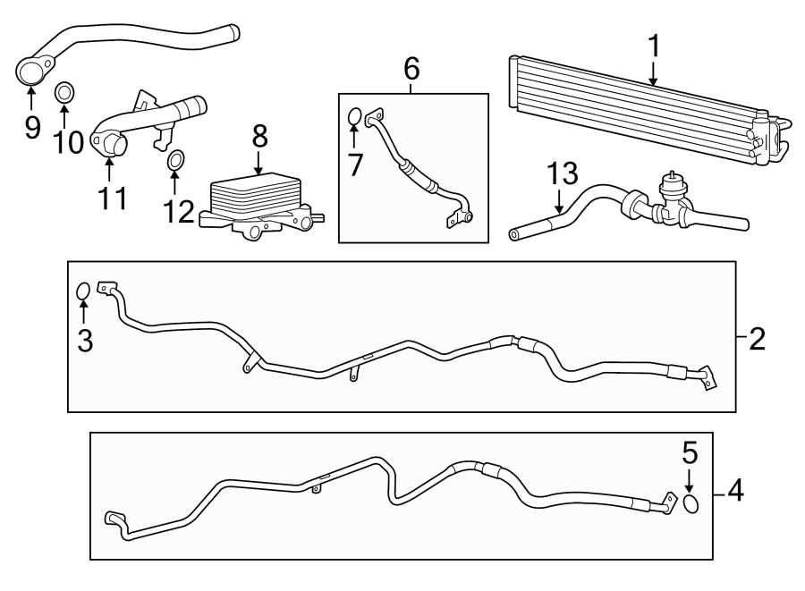 Diagram TRANS OIL COOLER. for your 2015 Porsche Cayenne  Turbo Sport Utility 