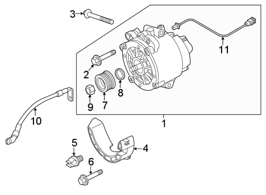 Diagram ALTERNATOR. for your Porsche Cayenne  