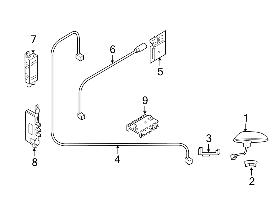 Diagram ANTENNA. for your 2017 Porsche Cayenne 3.6L V6 A/T GTS Sport Utility 