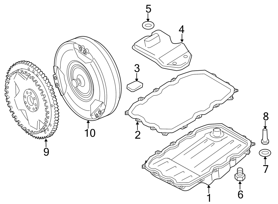 Diagram ENGINE / TRANSAXLE. TRANSAXLE PARTS. for your 2018 Porsche Cayenne  GTS Sport Utility 