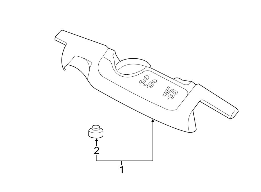 Diagram Engine / transaxle. Engine appearance cover. for your 2013 Porsche Cayenne  S Hybrid Sport Utility 