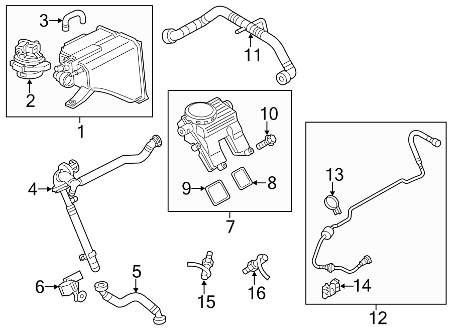 Diagram EMISSION SYSTEM. EMISSION COMPONENTS. for your Porsche