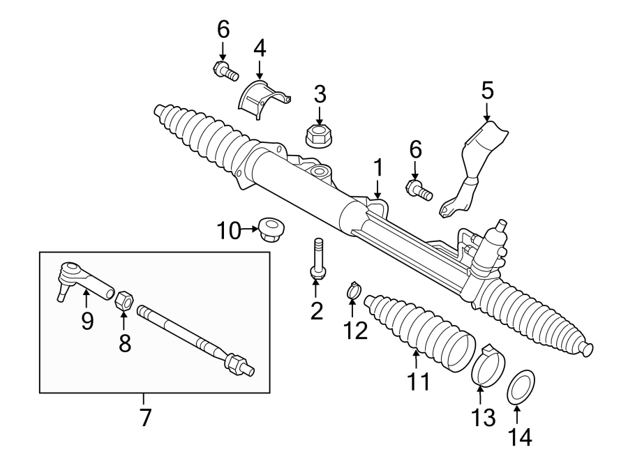 Diagram STEERING GEAR & LINKAGE. for your 2013 Porsche Cayenne  Turbo S Sport Utility 