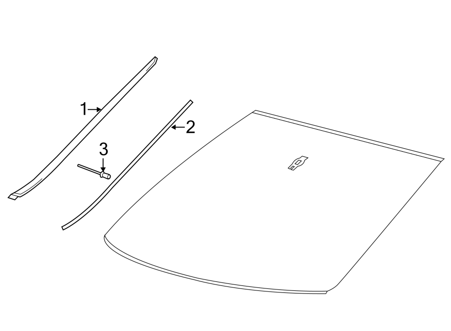 Diagram WINDSHIELD. REVEAL MOLDINGS. for your 2016 Porsche Cayenne  Base Sport Utility 