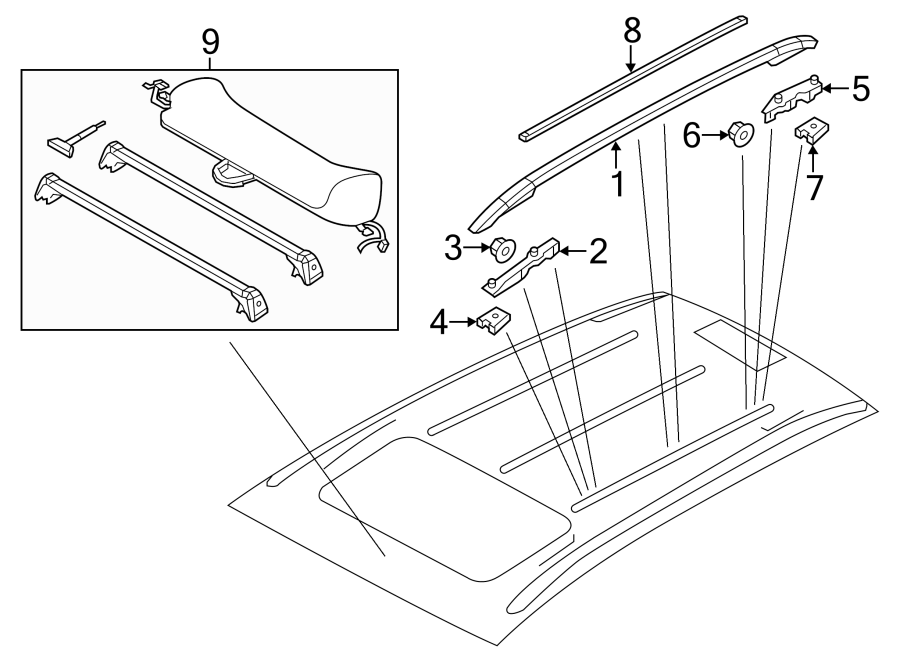 Diagram EXTERIOR TRIM. for your 2016 Porsche Cayenne  Base Sport Utility 