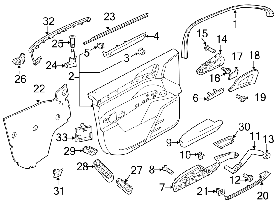 Diagram FRONT DOOR. INTERIOR TRIM. for your Porsche