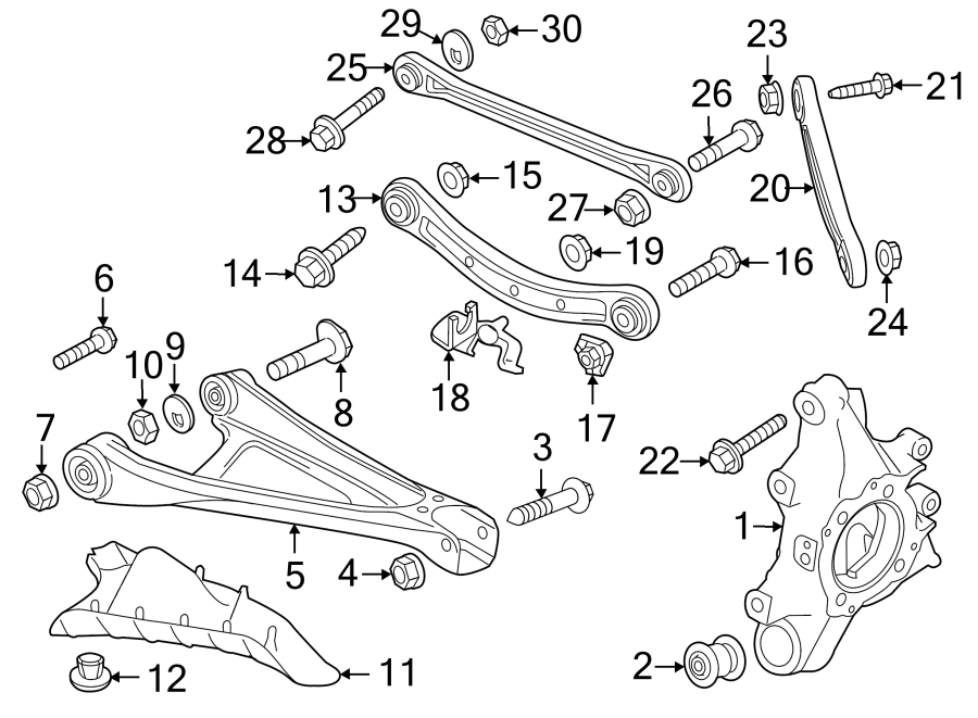 Diagram REAR SUSPENSION. SUSPENSION COMPONENTS. for your 2014 Porsche Cayenne 3.6L V6 M/T Platinum Edition Sport Utility 