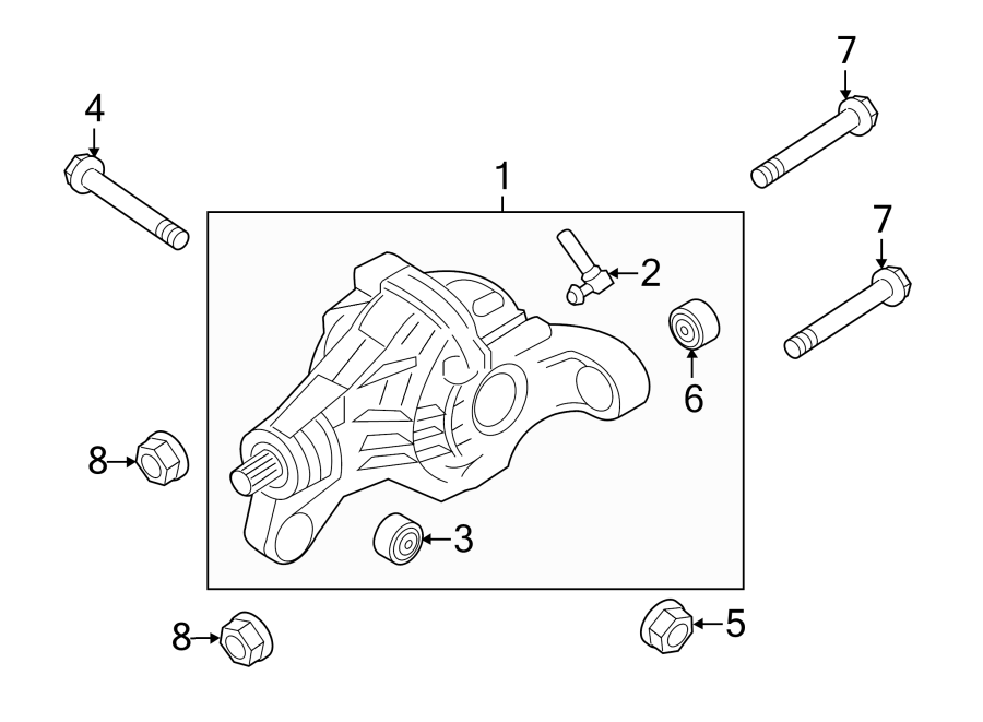 Diagram REAR SUSPENSION. AXLE & DIFFERENTIAL. for your 2014 Porsche Cayenne   