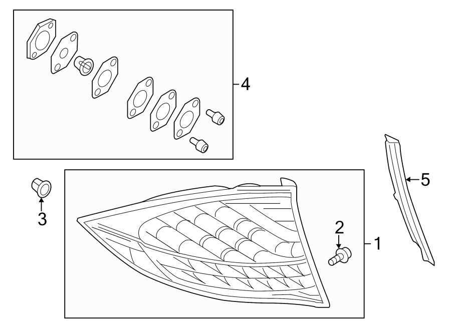 Diagram REAR LAMPS. TAIL LAMPS. for your 2008 Porsche Cayenne 3.6L V6 A/T Base Sport Utility 