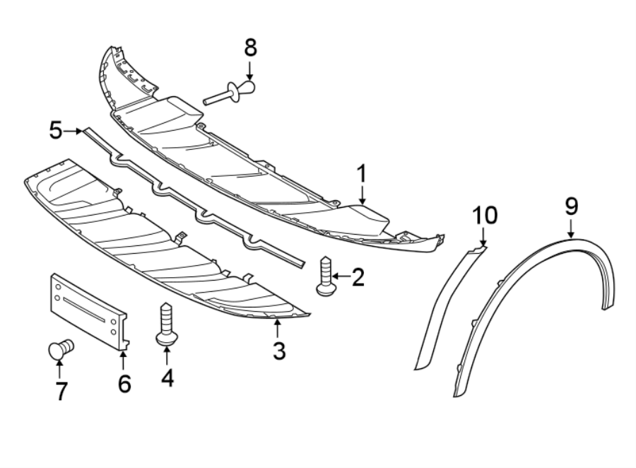 Diagram FRONT BUMPER. BUMPER & COMPONENTS. for your 2015 Porsche Cayenne   