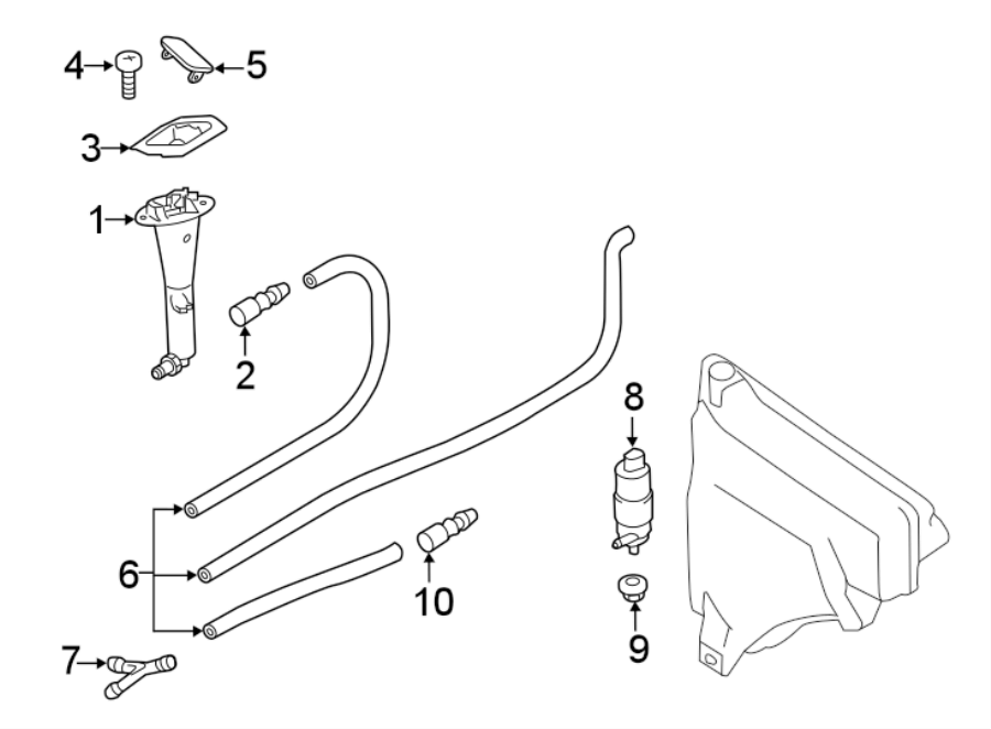 Diagram FRONT LAMPS. WASHER COMPONENTS. for your 2011 Porsche Cayenne  S Hybrid Sport Utility 