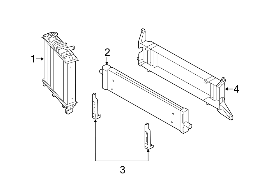 Diagram RADIATOR & COMPONENTS. for your 2016 Porsche Cayenne   