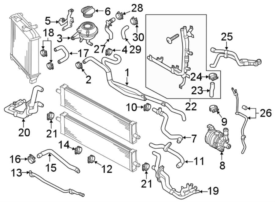 Diagram HOSES & LINES. for your 2003 Porsche Cayenne   