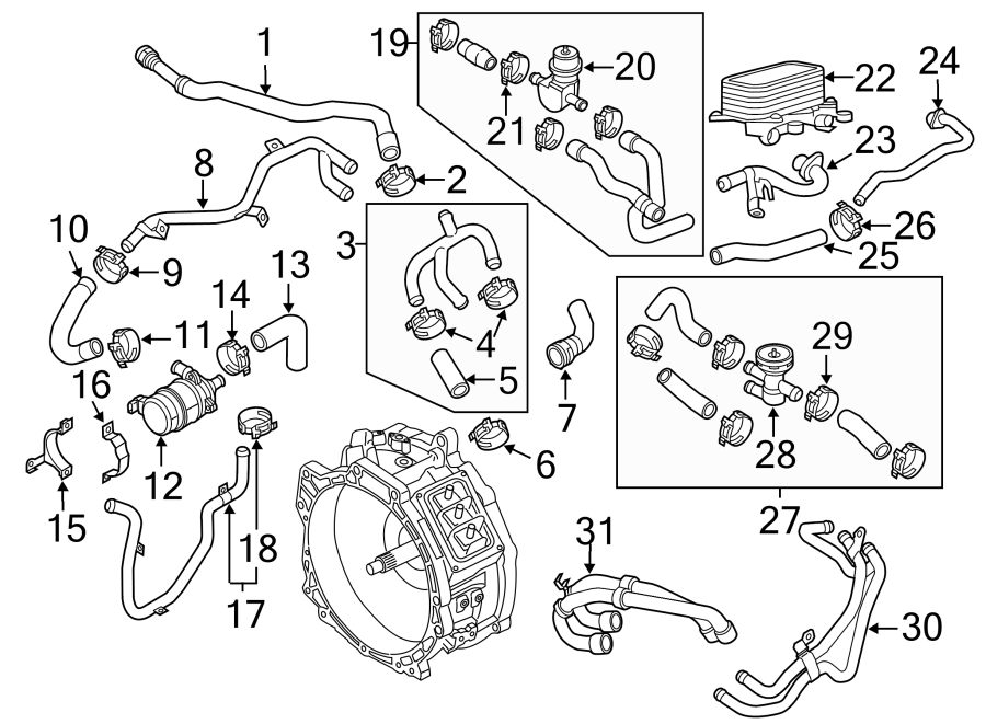 Diagram HOSES & LINES. for your 2018 Porsche Cayenne  Turbo Sport Utility 