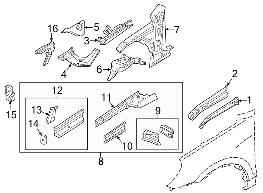 3FENDER. STRUCTURAL COMPONENTS & RAILS.https://images.simplepart.com/images/parts/motor/fullsize/6942144.png