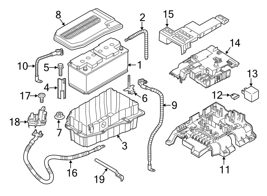 Diagram BATTERY. for your Porsche