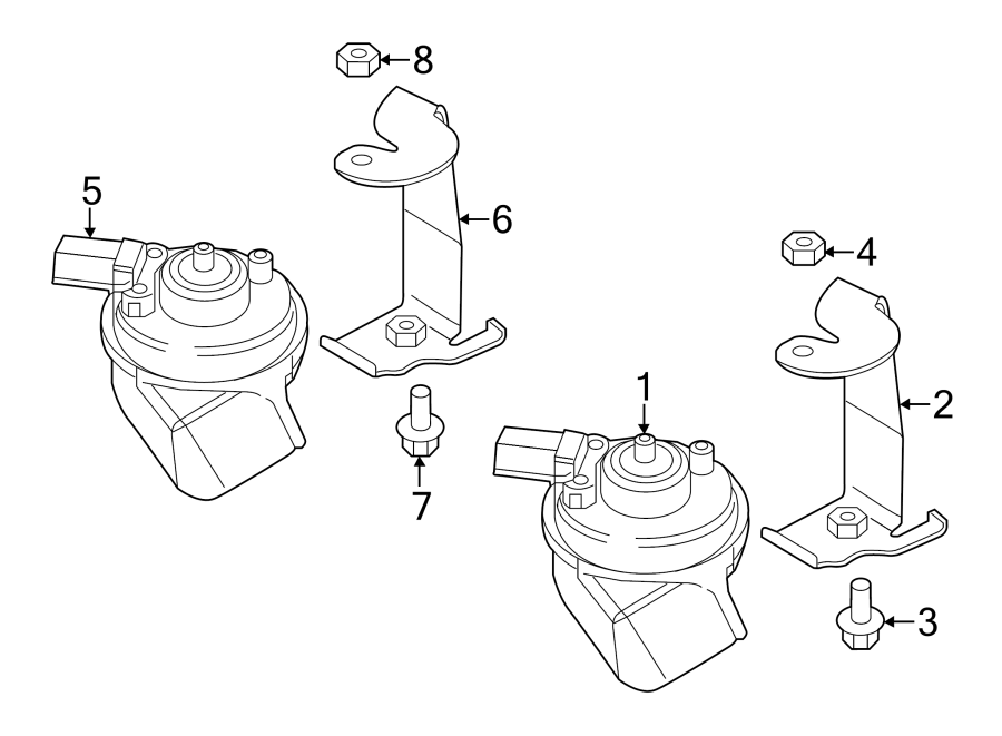 Diagram HORN. for your 2006 Porsche Cayenne  S Sport Utility 