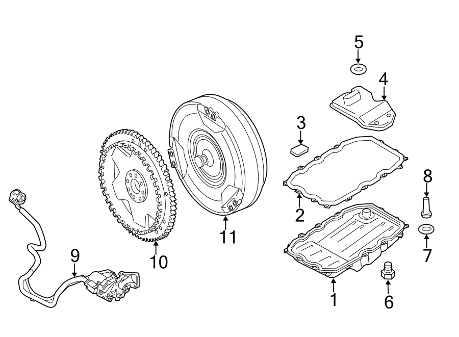 Diagram Engine / transaxle. Transaxle parts. for your 2010 Porsche Cayenne  S Sport Utility 