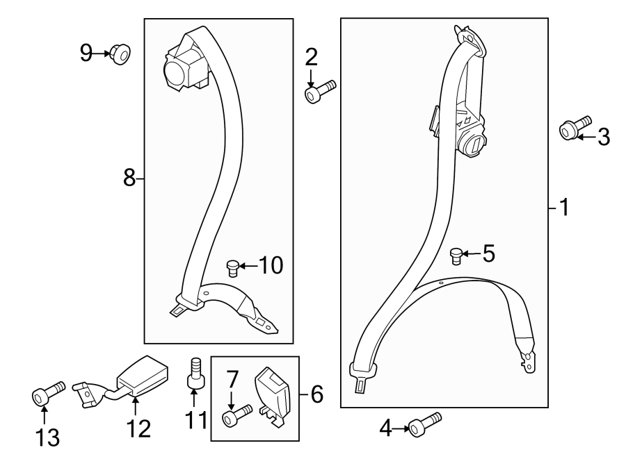 1RESTRAINT SYSTEMS. REAR SEAT BELTS.https://images.simplepart.com/images/parts/motor/fullsize/6942512.png