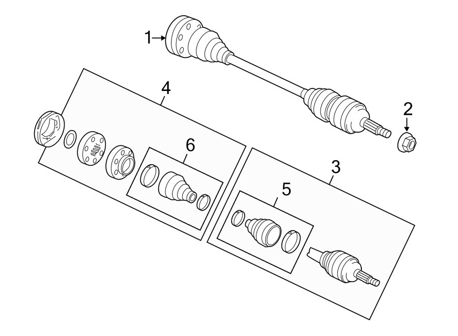 Diagram REAR SUSPENSION. DRIVE AXLES. for your Porsche Cayenne  