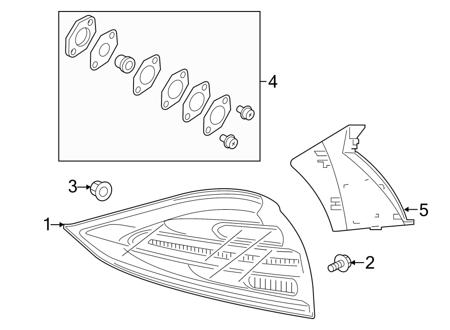 Diagram REAR LAMPS. TAIL LAMPS. for your 2016 Porsche Cayenne   