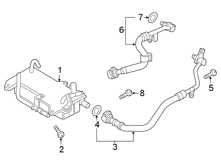 Diagram TRANS OIL COOLER. for your 2006 Porsche Cayenne   