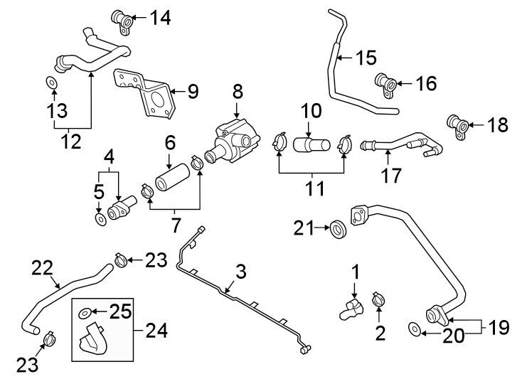 Diagram HOSES & LINES. for your 2020 Porsche Cayenne   