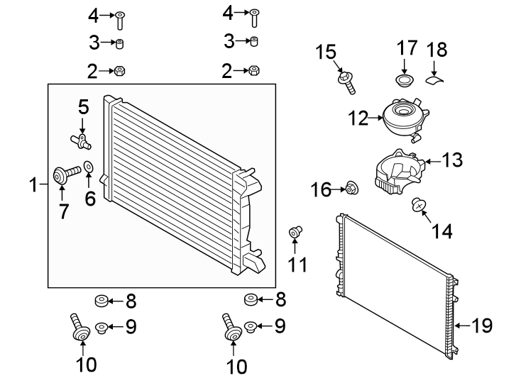 16Radiator & components.https://images.simplepart.com/images/parts/motor/fullsize/6943201.png