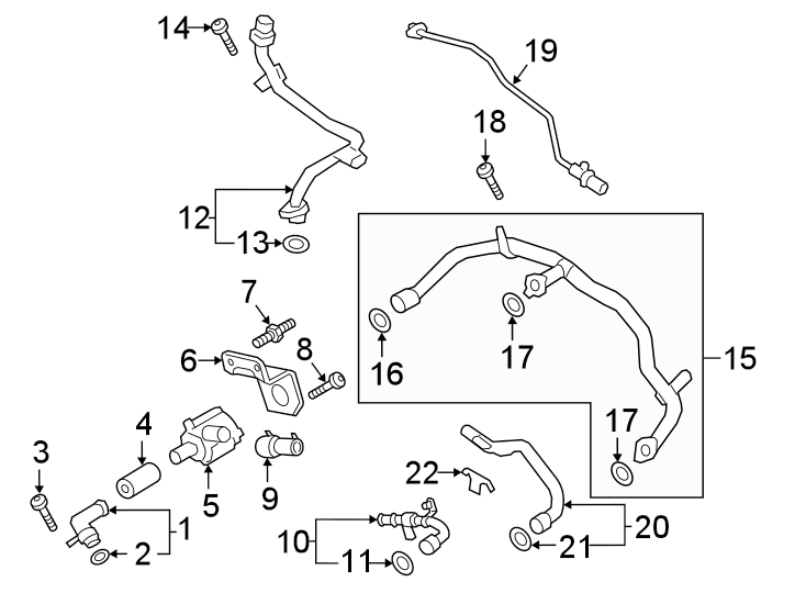 Diagram Hoses & lines. for your 2020 Porsche Cayenne   