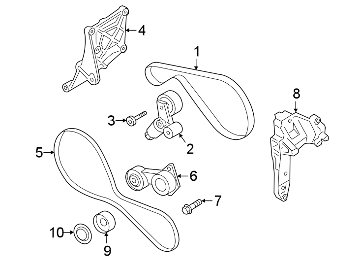 Diagram BELTS & PULLEYS. for your 2004 Porsche Cayenne  Base Sport Utility 