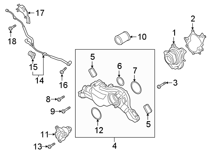 Diagram Water pump. for your 2021 Porsche Cayenne   