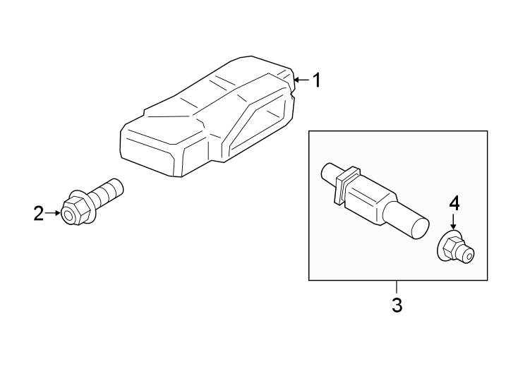 Diagram TIRE PRESSURE MONITOR COMPONENTS. for your Porsche Cayenne  