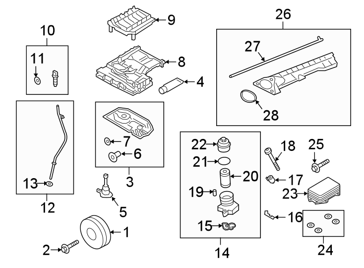 Diagram ENGINE / TRANSAXLE. ENGINE PARTS. for your 2006 Porsche Cayenne  Turbo Sport Utility 