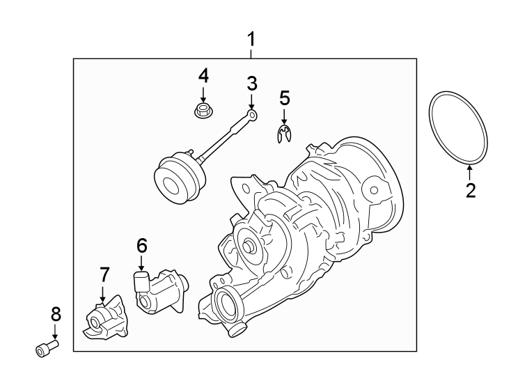 Diagram ENGINE / TRANSAXLE. TURBOCHARGER & COMPONENTS. for your 2018 Porsche Cayenne   