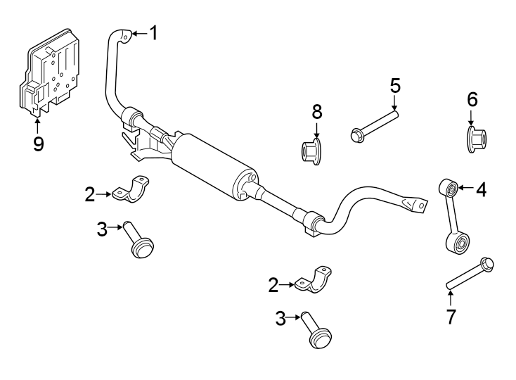 Diagram FRONT SUSPENSION. STABILIZER BAR & COMPONENTS. for your 2016 Porsche Cayenne   