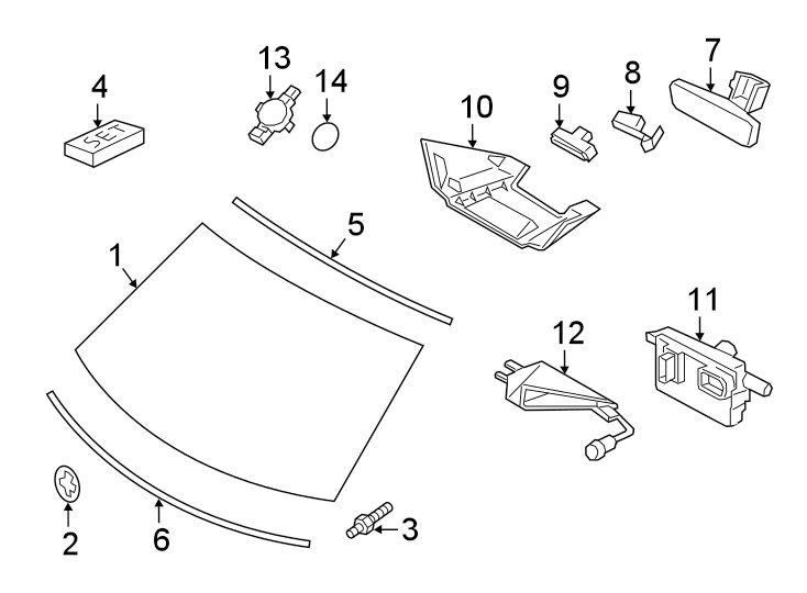 WINDSHIELD & COMPONENTS.