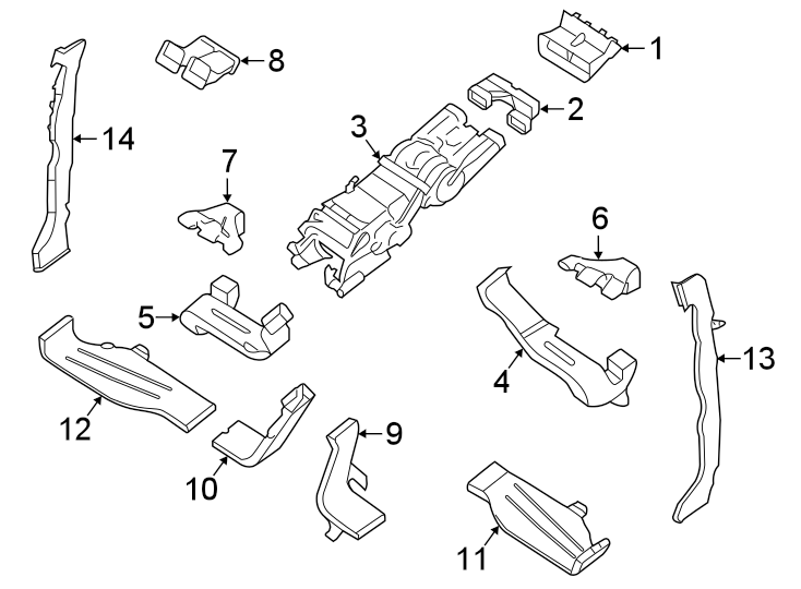 Diagram INSTRUMENT PANEL. DUCTS. for your 2020 Porsche Taycan   
