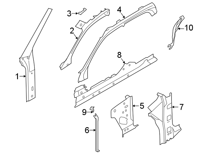 2Pillars. Rocker & floor. Hinge pillar.https://images.simplepart.com/images/parts/motor/fullsize/6943615.png