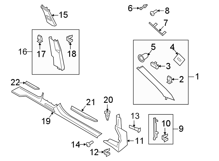 1Pillars. Rocker & floor. Interior trim.https://images.simplepart.com/images/parts/motor/fullsize/6943630.png