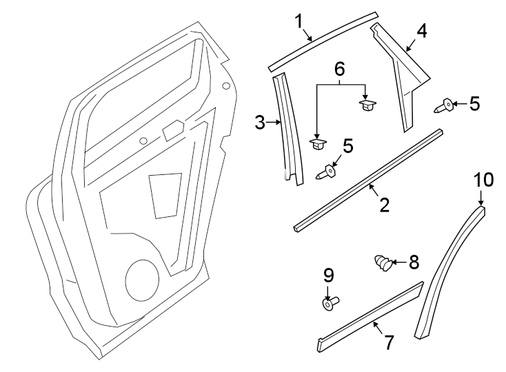 7REAR DOOR. EXTERIOR TRIM.https://images.simplepart.com/images/parts/motor/fullsize/6943655.png