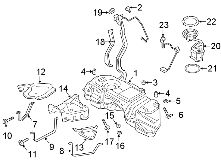 Diagram FUEL SYSTEM COMPONENTS. for your 2014 Porsche Cayenne  Turbo S Sport Utility 