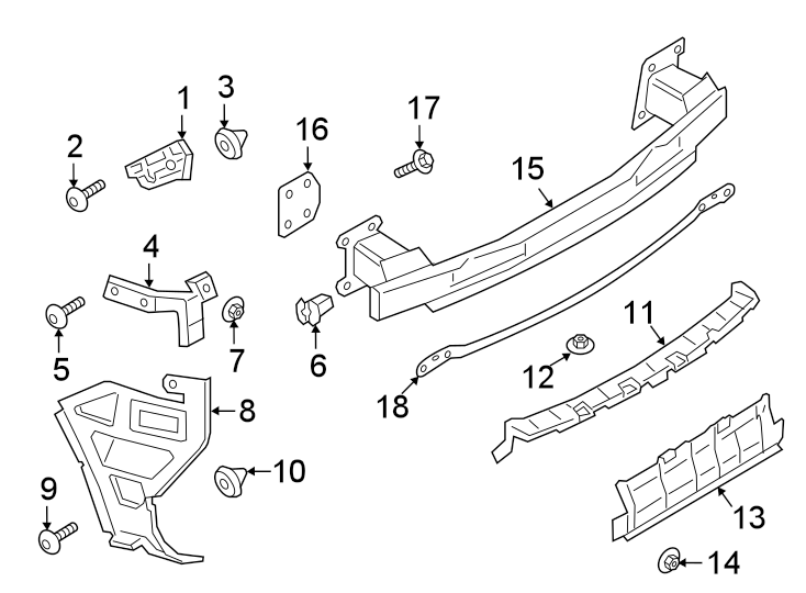 Diagram REAR BUMPER. BUMPER & COMPONENTS. for your 1995 Porsche