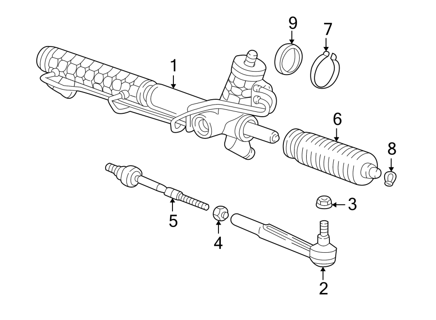 Diagram STEERING GEAR & LINKAGE. for your 2014 Porsche Cayenne  Turbo S Sport Utility 