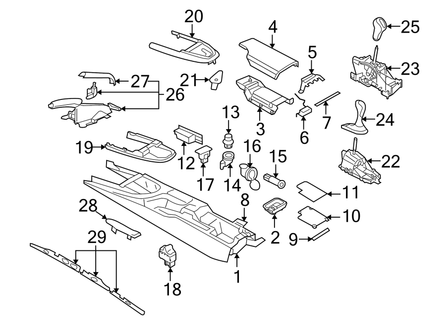 Diagram Rear console. for your 2023 Porsche Cayenne   