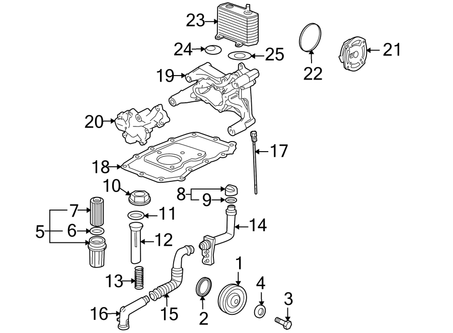 Diagram ENGINE PARTS. for your 2010 Porsche Cayenne   